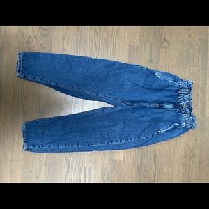 Zara Paper Bag Waist Baggy Jeans